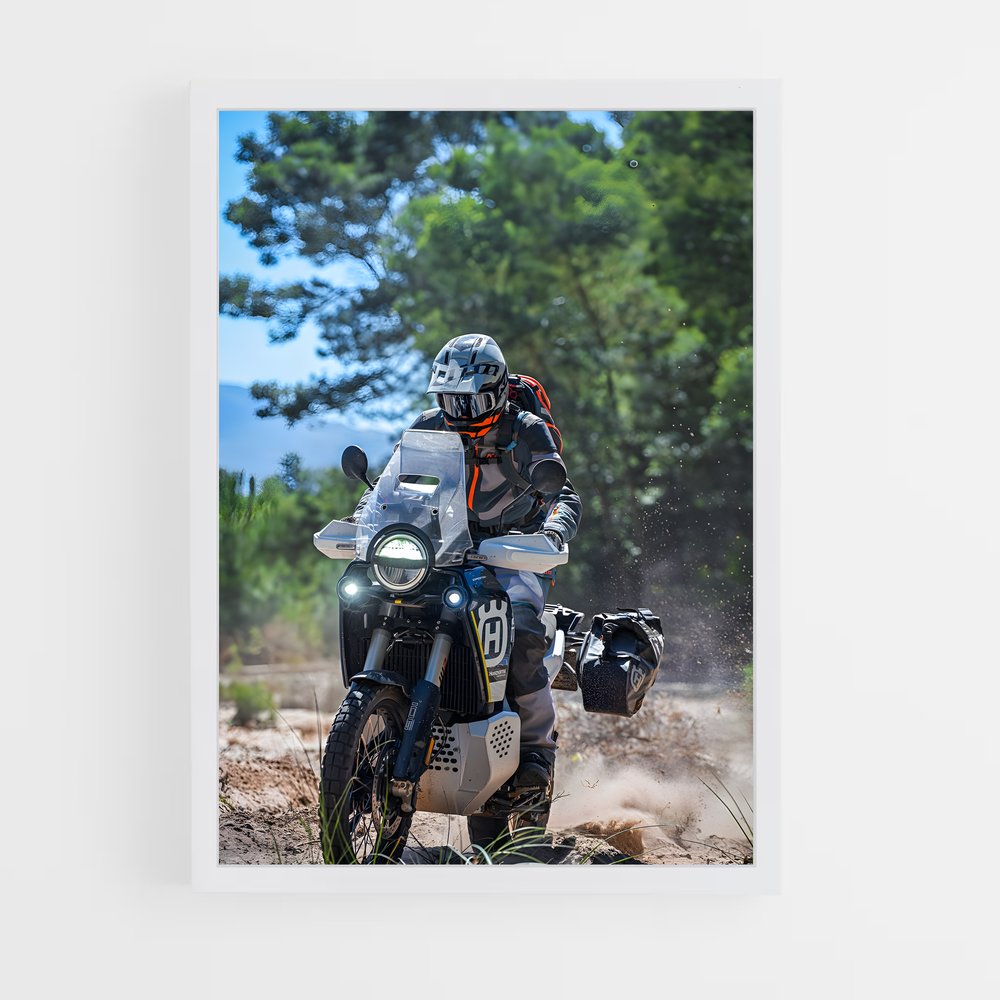 Poster L'Aventurier de la Route – affiche Husqvarna (vue 3)